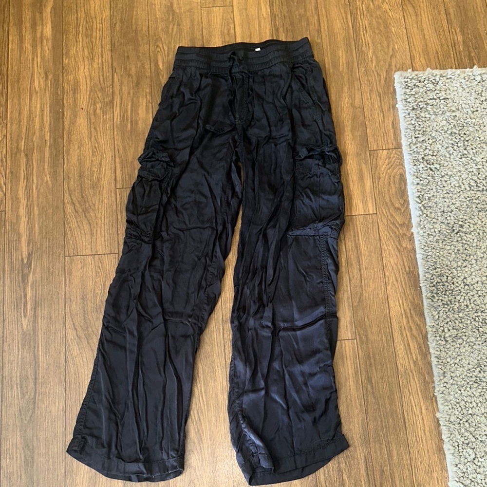 Womens Black Flowy Pants